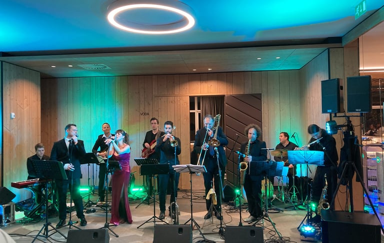 New Years Eve Band playing in Rikli Balance Hotel, Lake Bled, Slovenia