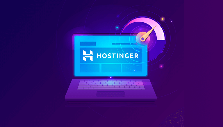 a laptop computer with a host hosting sign on it