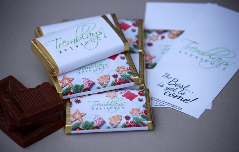 Custom-printed corporate branded labels for corporate events in Costa Rica