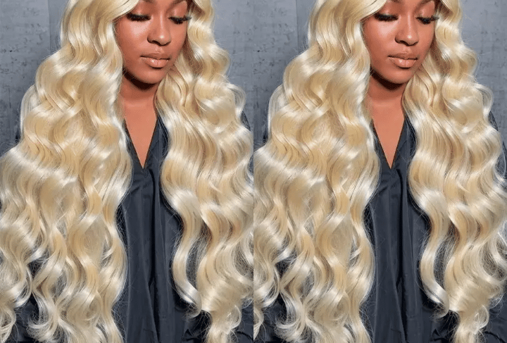 High-quality blonde human hair wigs