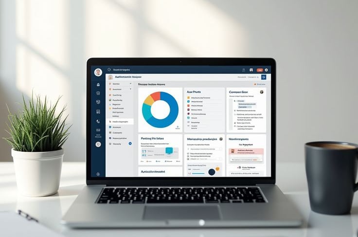 ordenador con página web creada por diseñador web