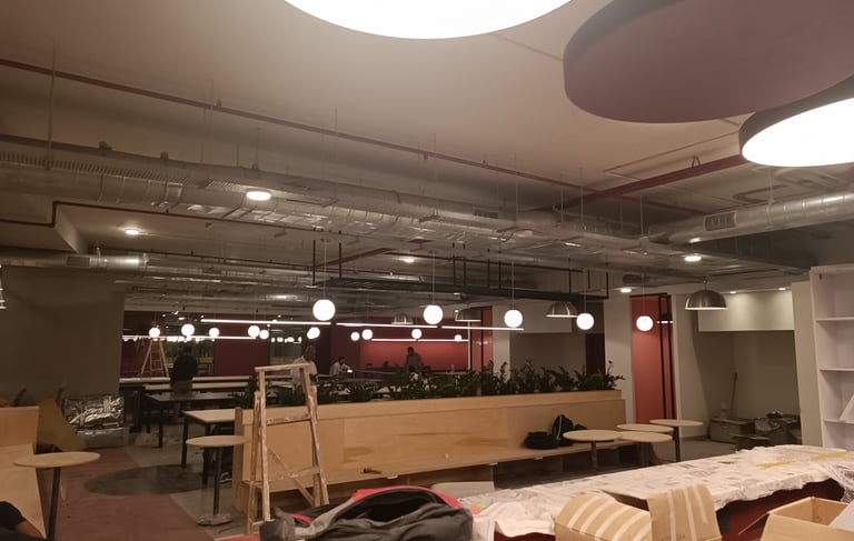 beautiful lightings in an office