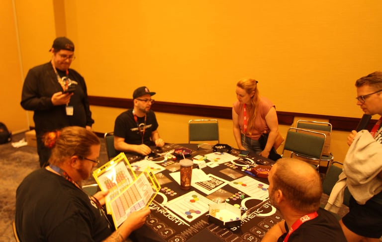 Matt runs a game for some unsuspecting do-gooders.
