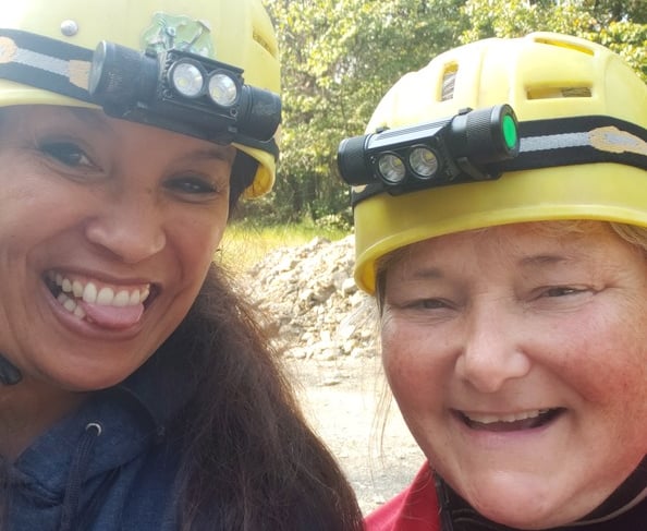 women with hardhats
