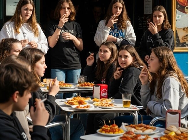 dolescentes aragoneses Un 50% más de fumadores diarios que la media española