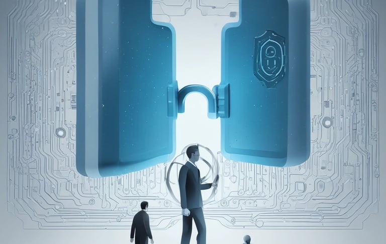 a golden padlock sitting on top of a keyboard