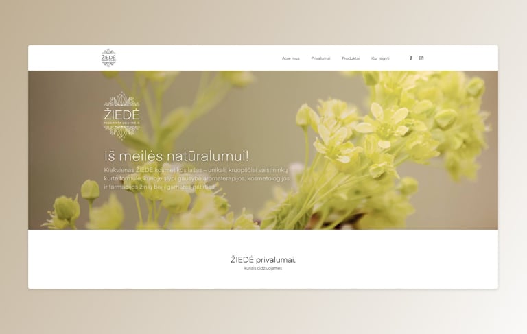 žiedė web dizainas