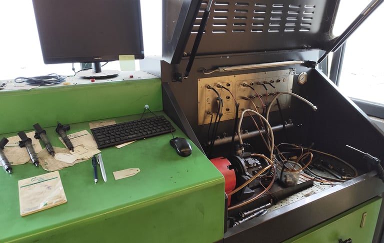 Maquina para revisión de inyección Diesel
