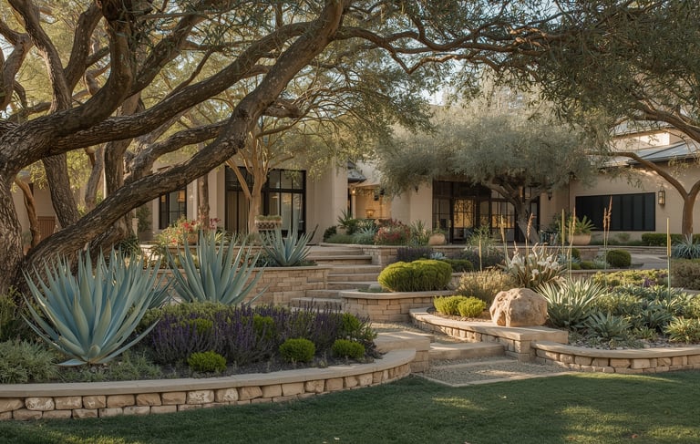 xeriscape hill country garden design