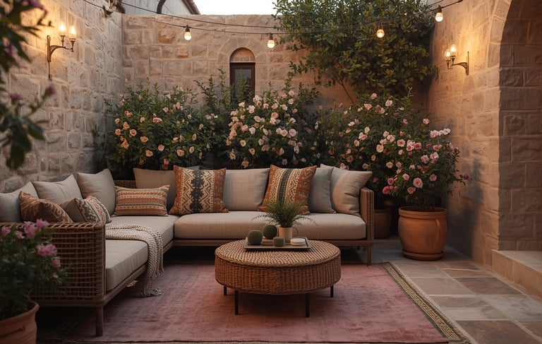 mediteranean outdoor seating gardenia