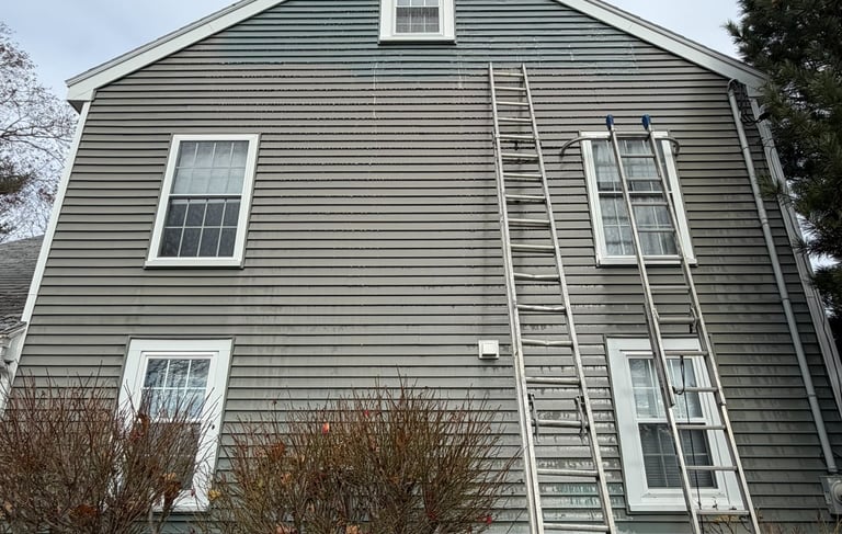 Professional Pressure Washing in Rollinsford, NH for residential homes with siding and driveway clea