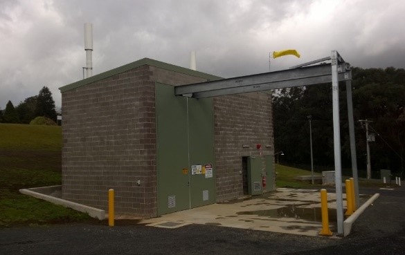 Moe WTP Chlorine Building and loading gantry