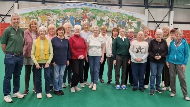 Group of players and friends at Bridgend Indoor Bowls