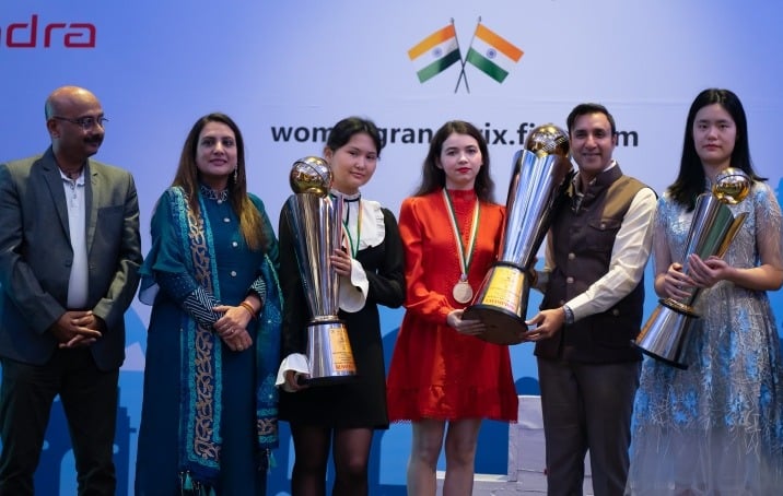 Aleksandra Goryachkina wins Women's Grand Prix 3rd Leg in New Delhi on tiebreaks. FIDE Women Chess  