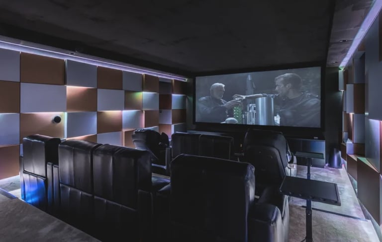 Private cinema at Villa El Rincon