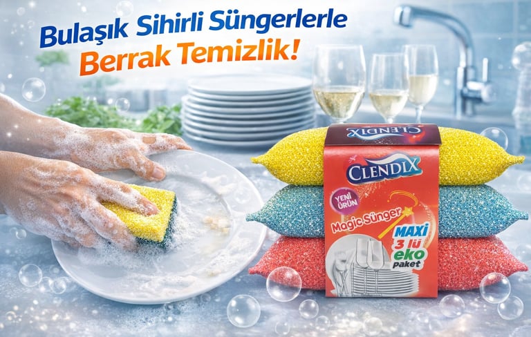 clendix sihirli bulaşık süngeri
