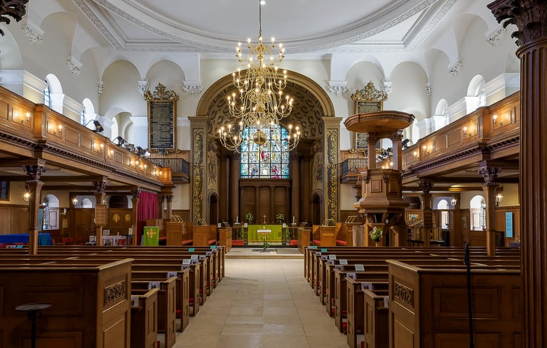 St Alfege - view through the nave to the altar