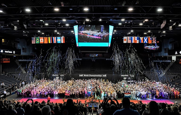 Finals awards ceremony at the WGI World Championships
