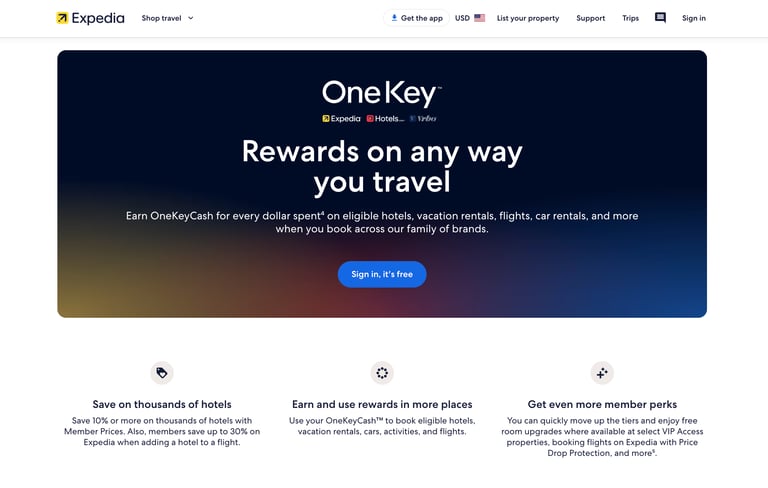 One Key landing page