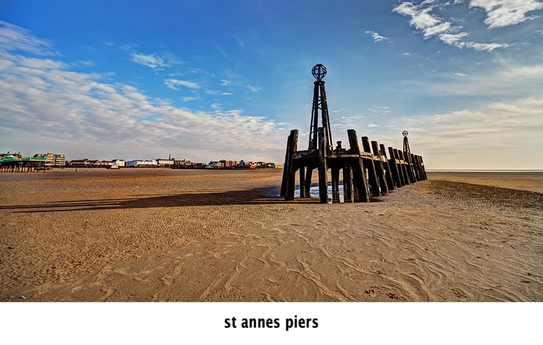the old wooden pier on st annes beach