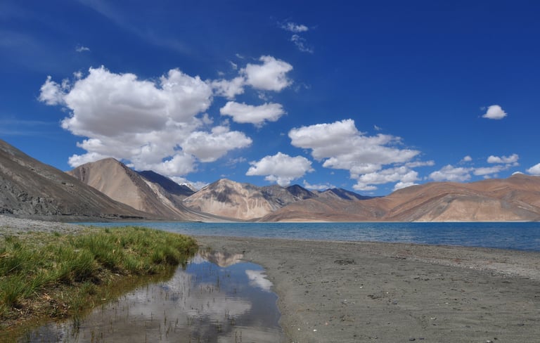 pangong Tsu in Leh along the Leh to Manali highway over the great Himalayan range, Ladakh, India 