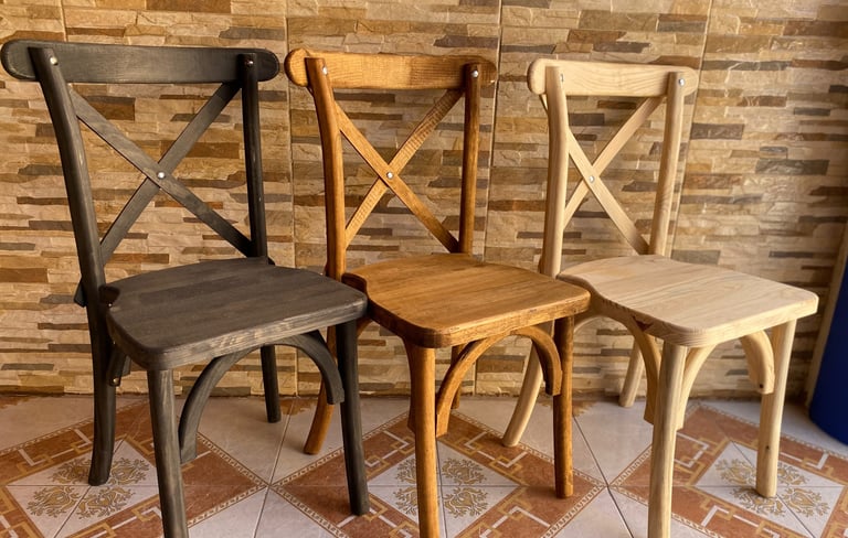 Silla Crossback de Madera Fiestas del Sol Mobiliario www.sillasymesasfiestasdelsol.com