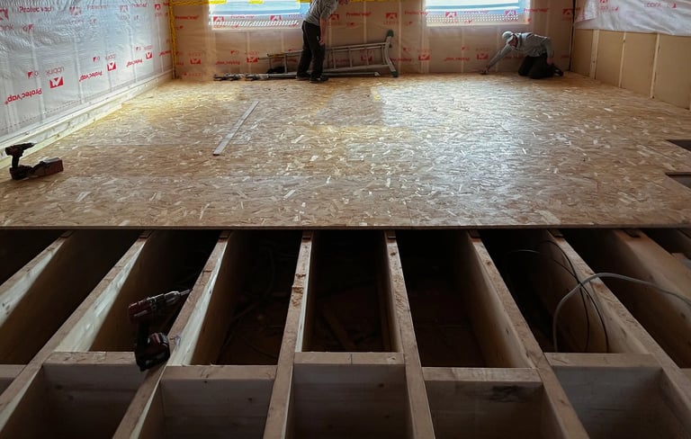 Plancher osb sur solivage bois