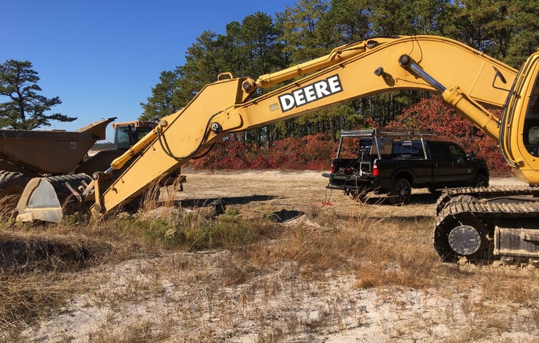 repairing cracked excavator arm, New Jersey