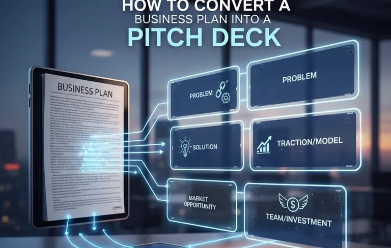 How To Convert a Business Plan Into a Pitch Deck