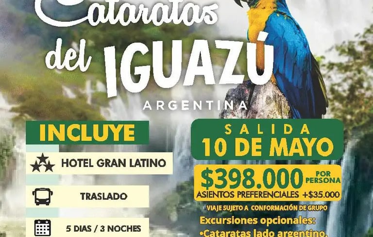 Cataratas Iguazú salida 10/05/26