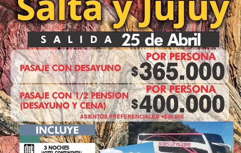 Salta y Jujuy salida 25/04/26