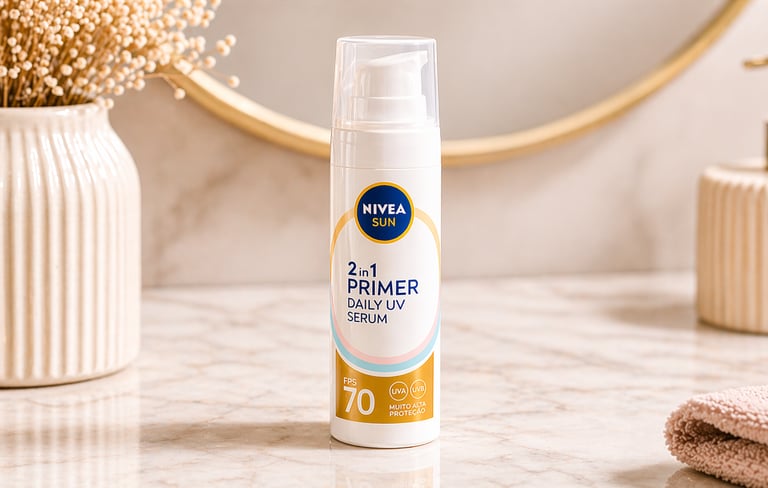 Nivea 2 em 1: Primer e protetor solar