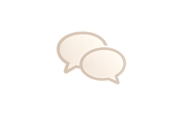 Ícono minimalista de conversación para pedidos de joyería personalizada artesanal en CDMX