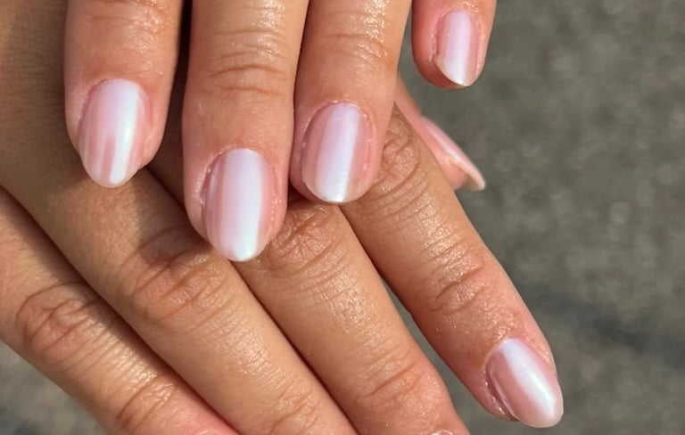 a woman's hand with a manicured manicured manicured manicured mani