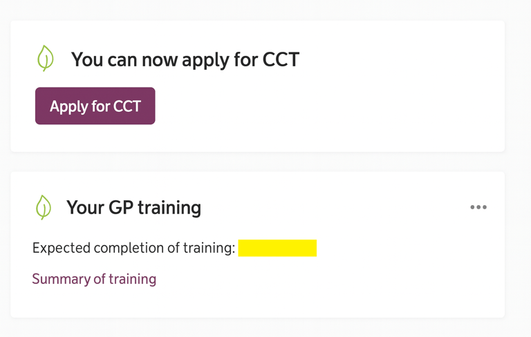 Apply for CCT with RCGP