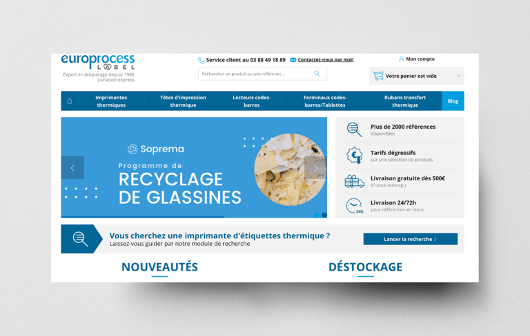 Gestion d'un site e-commerce Europrocess