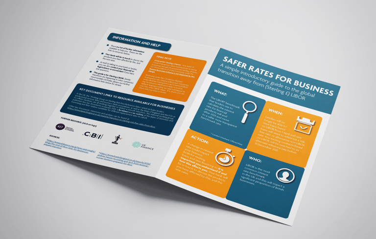 a mockup of a bifold leaflet