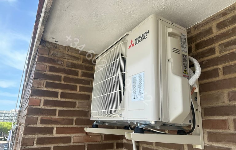 Split system AC installation