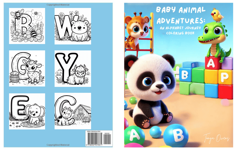 alphabet coloring book -available on amazon