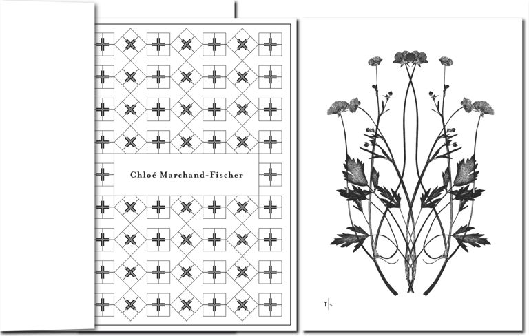 Design-Karte mit Ornament und Blume im Art Deco-Stil, künstlerisch.