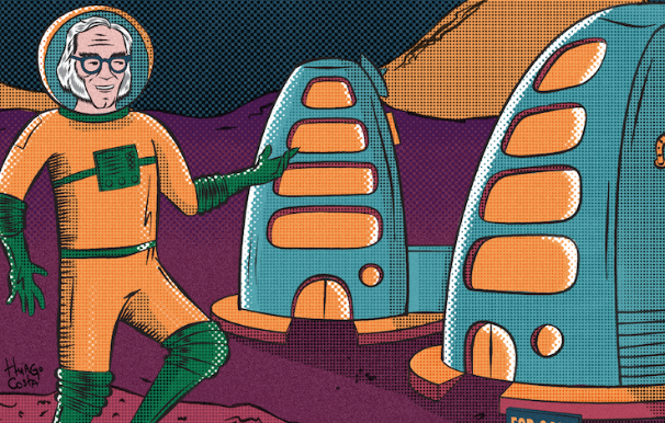 ilustração "Isaac Asimoveis"