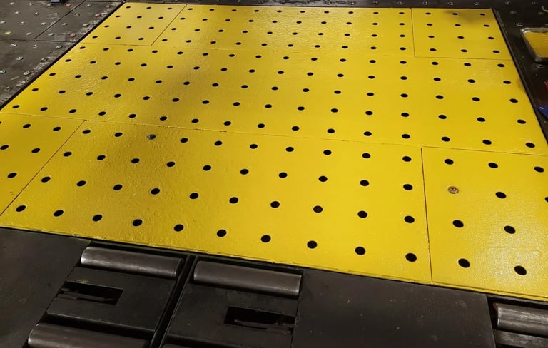 warehouse striping yellow
