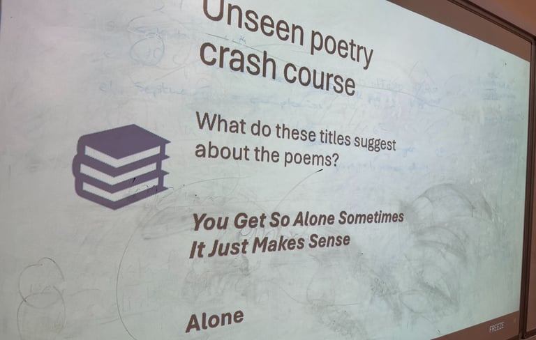 GCSE English lit tutoring in Hitchin