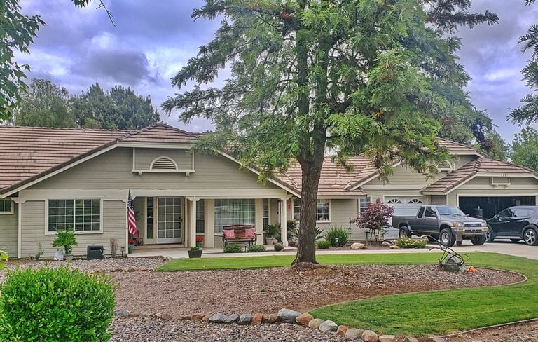 Ranch style home before renovation.