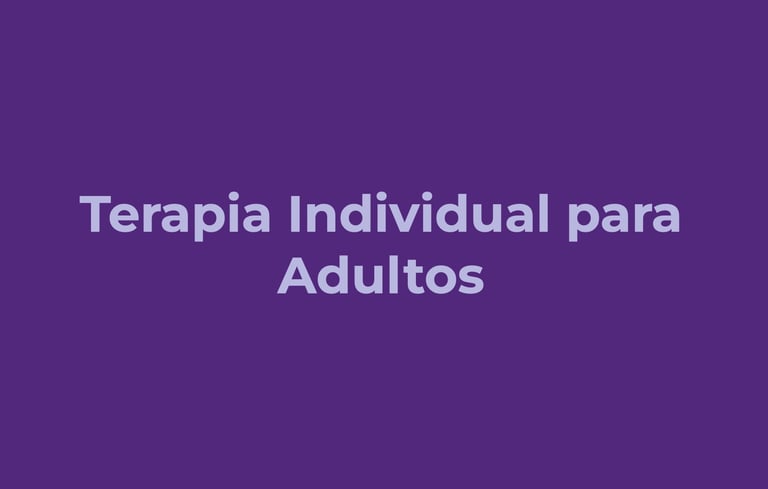 Terapia individual para adultos