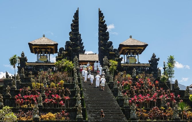 Besakih Temple, the Mother Temple of Bali, with Mount Agung towering in the background