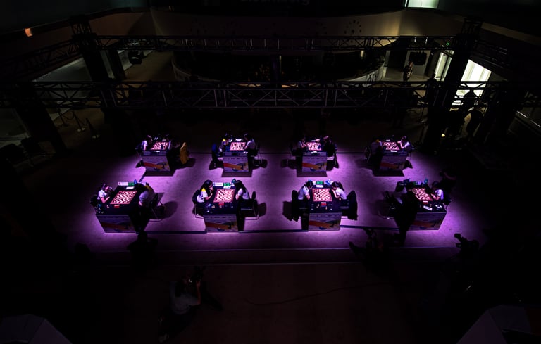 The "Kazakhstan vs The World" at World Chess Championship 2023. FIDE Chess