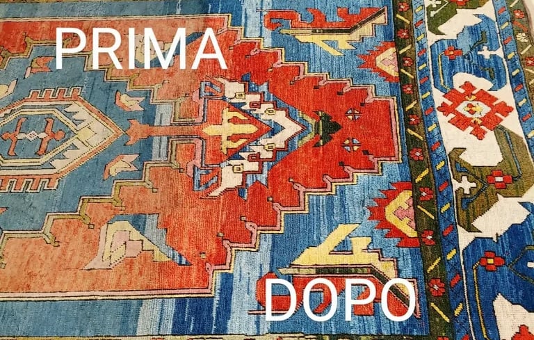 prima e dopo lavaggio tappeti Ticino