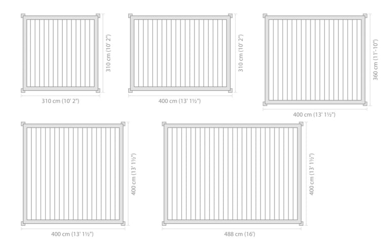 bioklimatska pergola dimenzije