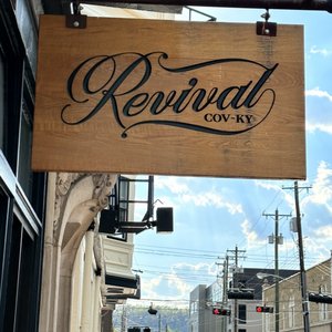 a sign that says revival cov-KY